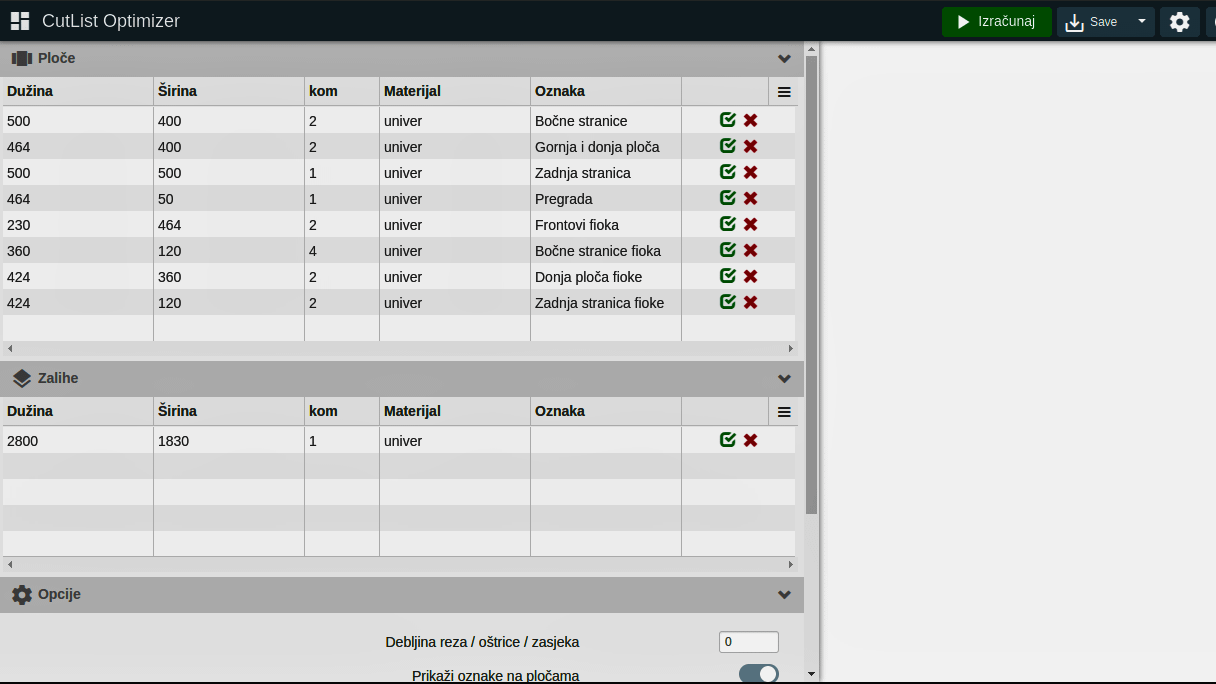 Naučite kako se prave krojne liste za nameštaj uz CutList Optmimizer