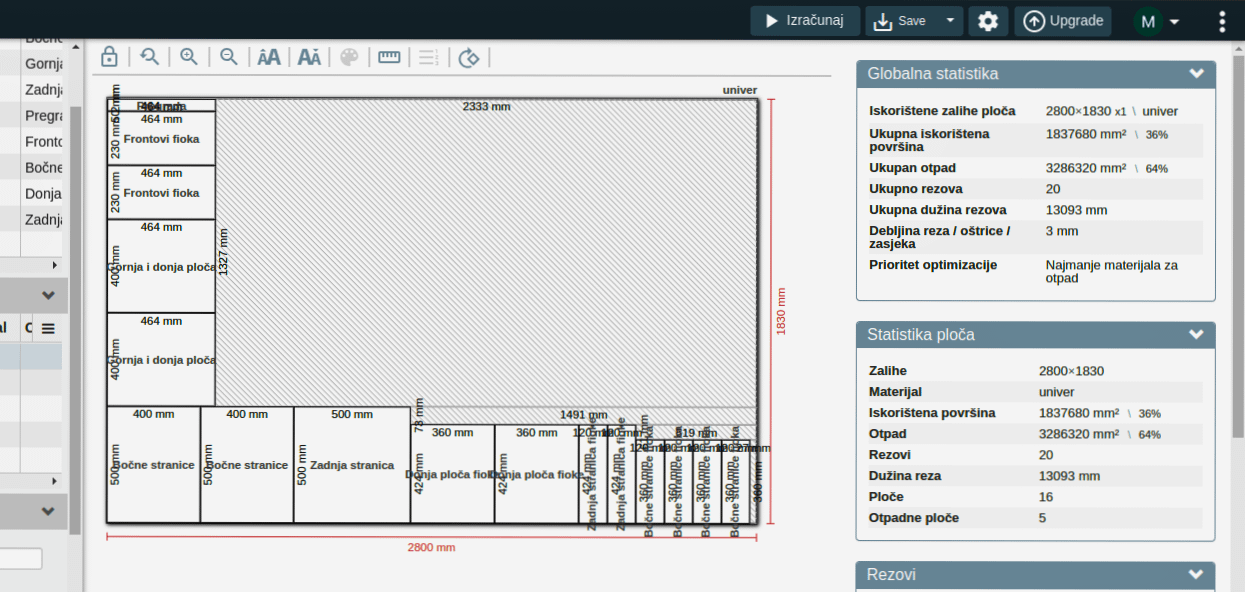 Naučite kako se prave krojne liste za nameštaj uz CutList Optmimizer