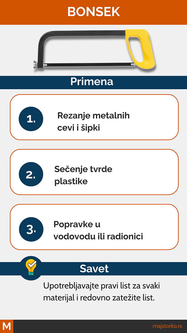 vrste ručnih tetsera - bonsek