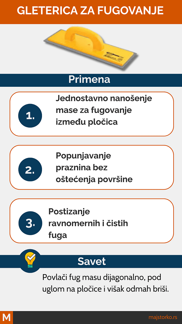 alat za fugovanje - gleterica za fugovanje